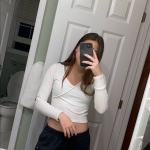 Pacsun Basics Long Sleeve Tee White Small